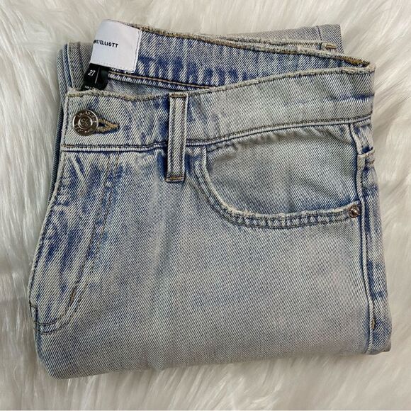 New Current Elliot Light Wash Mid-Rise Straight Leg Denim Jeans - Picture 13 of 13